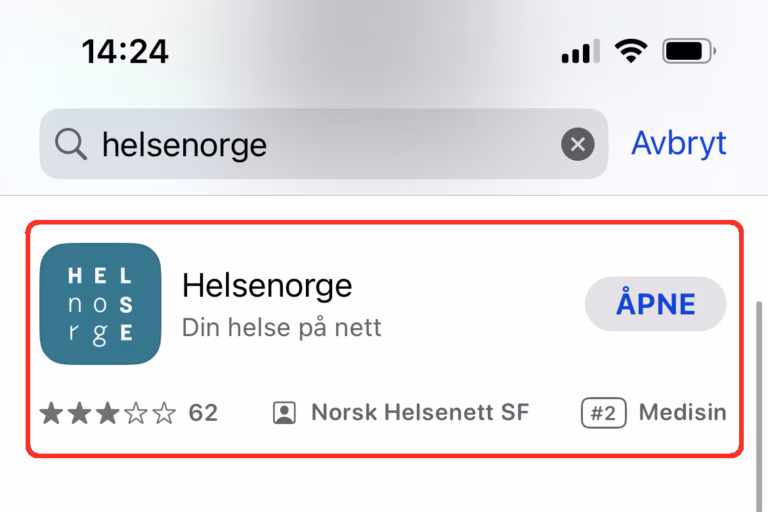 Bestill legetime i Helsenorge-appen